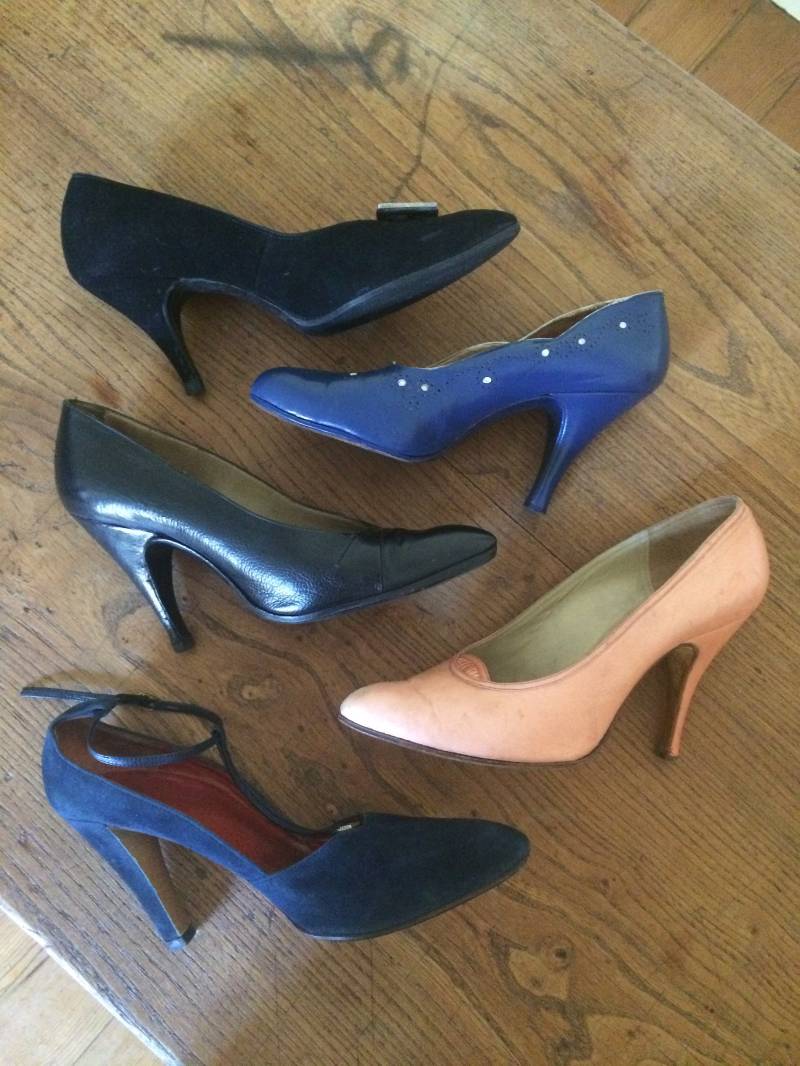 2 Paar Retro-Pumps Aus Den 60Er Und 70Er Jahren von SandtangoBoutique