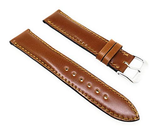 Sandtuhr Rios Cordovan Uhrenarmband Chicago 22mm Hellbraun - Cognac Vollumbugband Made in Germany von Sandtuhr