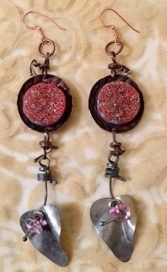 Acryl, Glas, Überzogene Ohrringe-Trendy 133 von SandyNationJewelry