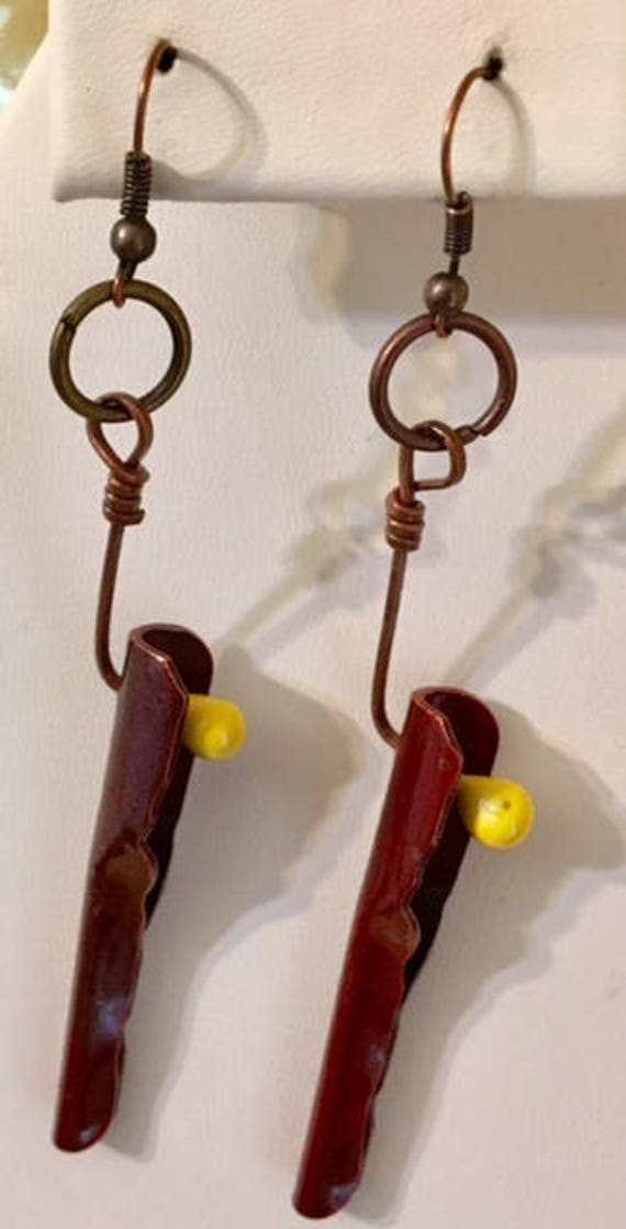 Acryl-Emailliertes-Kupfer-Ohrringe - Trendy 234 von SandyNationJewelry