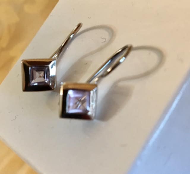 Amethyst Sterling Silber Ohrringe 422 von SandyNationJewelry