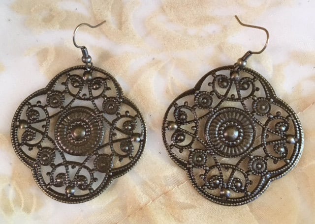 Bronze-Filagree Ohrringe 086 von SandyNationJewelry