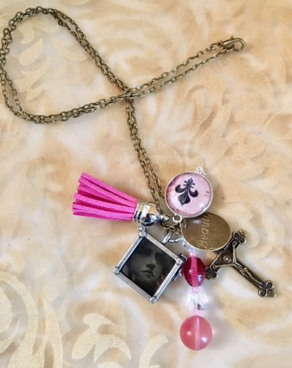 Bronze-Foto-Rahmen-Halskette 612 von SandyNationJewelry