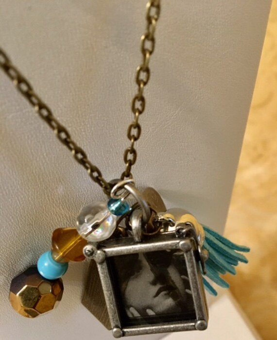 Bronze-Fotorahmen-Halskette 611 von SandyNationJewelry