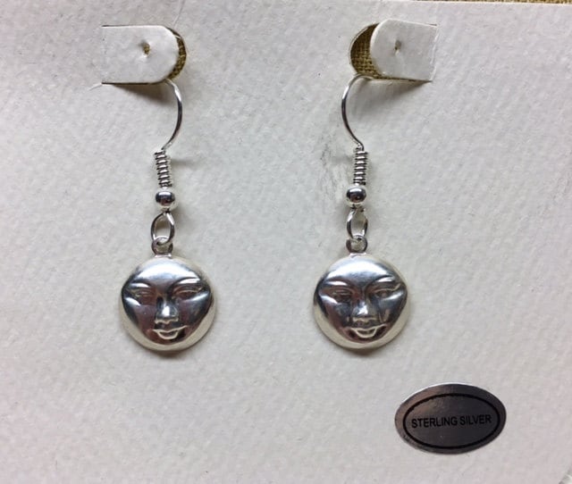 Dame Im Mond Sterling Silber Ohrringe 358 von SandyNationJewelry