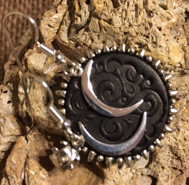 Dark Side Of The Moon Sterling Silber Ohrringe 362 von SandyNationJewelry