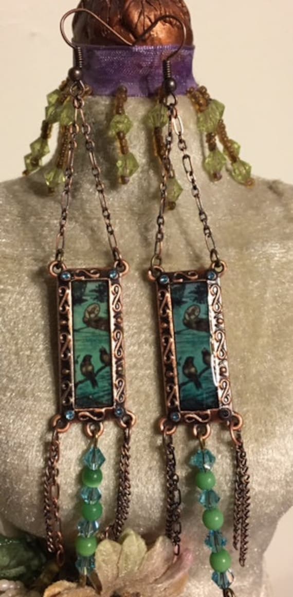 Dekorative Ohrringe Im Vintage-Look 046 von SandyNationJewelry