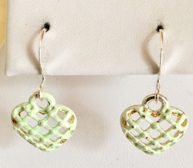 Gewebte Herz Ohrringe 014 von SandyNationJewelry