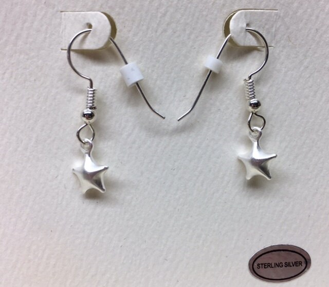 Glänzende Sterne Sterling Silber Ohrringe 353 von SandyNationJewelry
