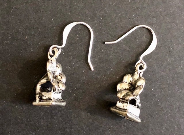 Grammophon Ohrringe 132 von SandyNationJewelry