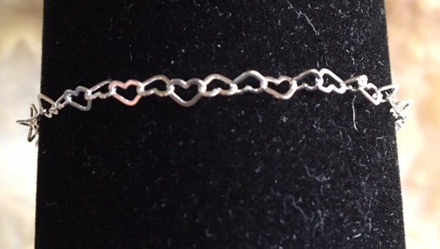Herzchen Sterling Silber Armband Ssn11 von SandyNationJewelry