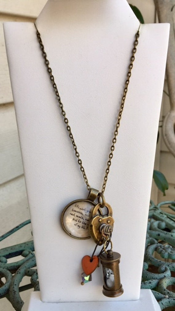 Ich Möchte Dich Lieben Charm Halskette 614cm von SandyNationJewelry