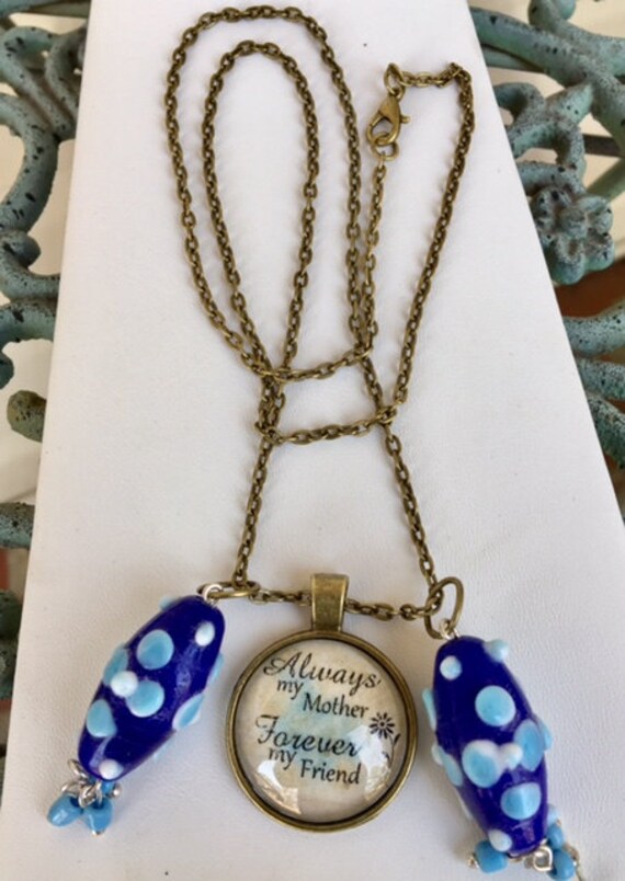 Immer Meine Mutter Mit Charms 24 "Halskette 615 von SandyNationJewelry