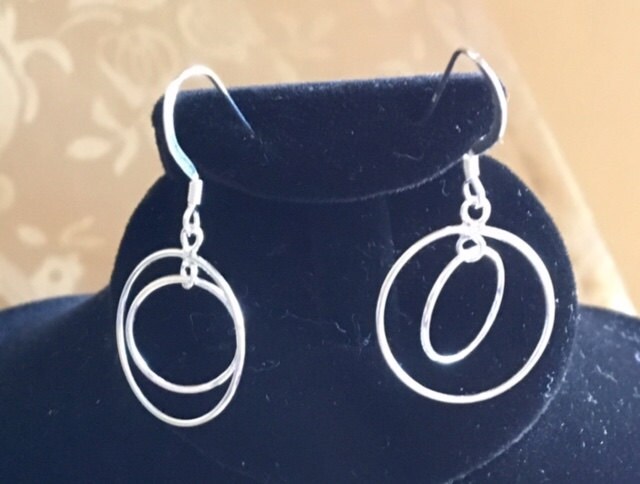 Kreise Sterling Silber Ohrringe 276 von SandyNationJewelry