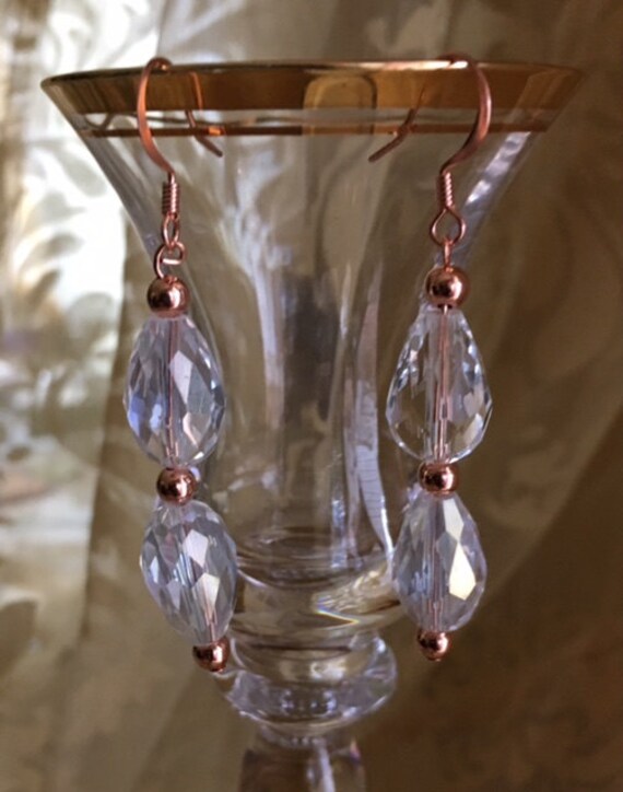 Kupferkristall Ohrringe 265 von SandyNationJewelry