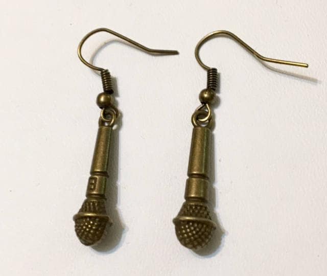 Mikrofon Ohrringe 868 von SandyNationJewelry