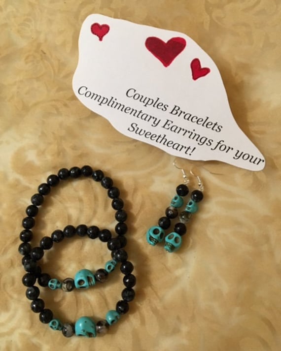 Paar Armbänder Echte Edelsteine 819 von SandyNationJewelry