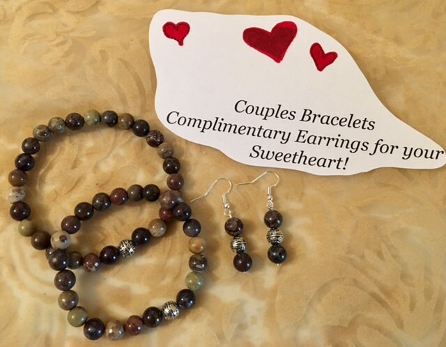 Paare Armbänder Echte Edelsteine 653 von SandyNationJewelry