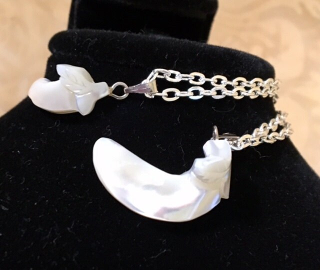 Perlmutt Tusk Anhänger/Armband Set 620 von SandyNationJewelry