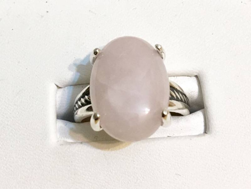 Rosenquarz Ring Aus Sterling Silber 945 von SandyNationJewelry