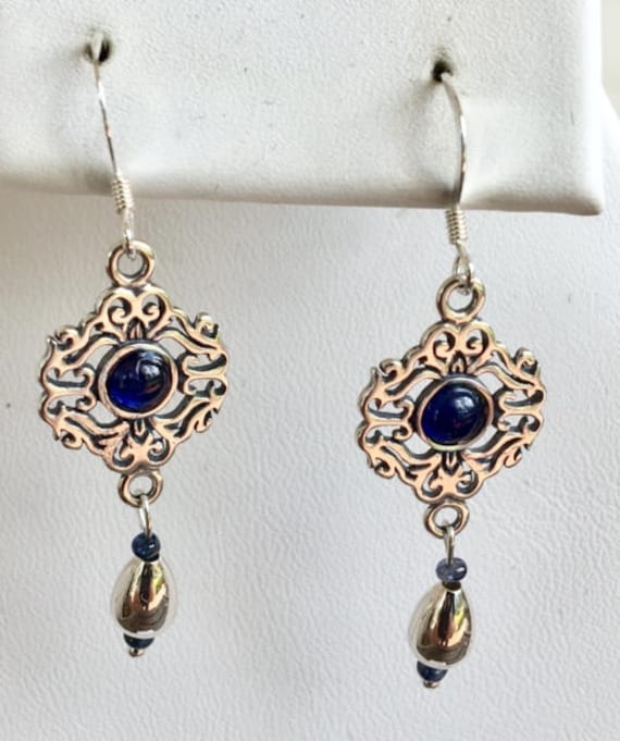 Saphir 426 Sterling Silber Ohrringe von SandyNationJewelry