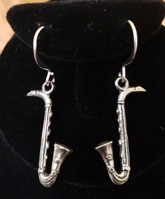 Saxophon Ohrringe 863 von SandyNationJewelry