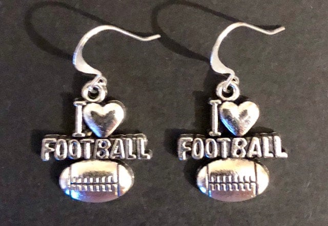 Schulspirit I Love Fußball Ohrringe 123 von SandyNationJewelry