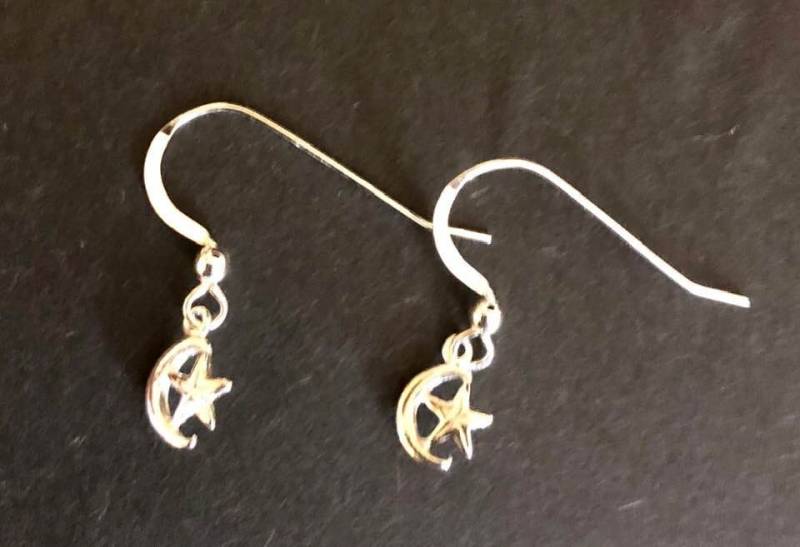 Sterling Silber Mond Und Stern Ohrringe 253 von SandyNationJewelry
