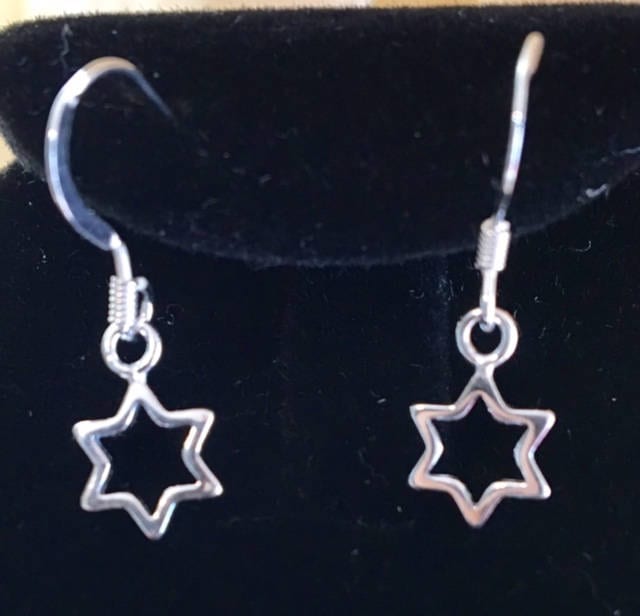 Sterling Silber Offene Stern Ohrringe 258 von SandyNationJewelry