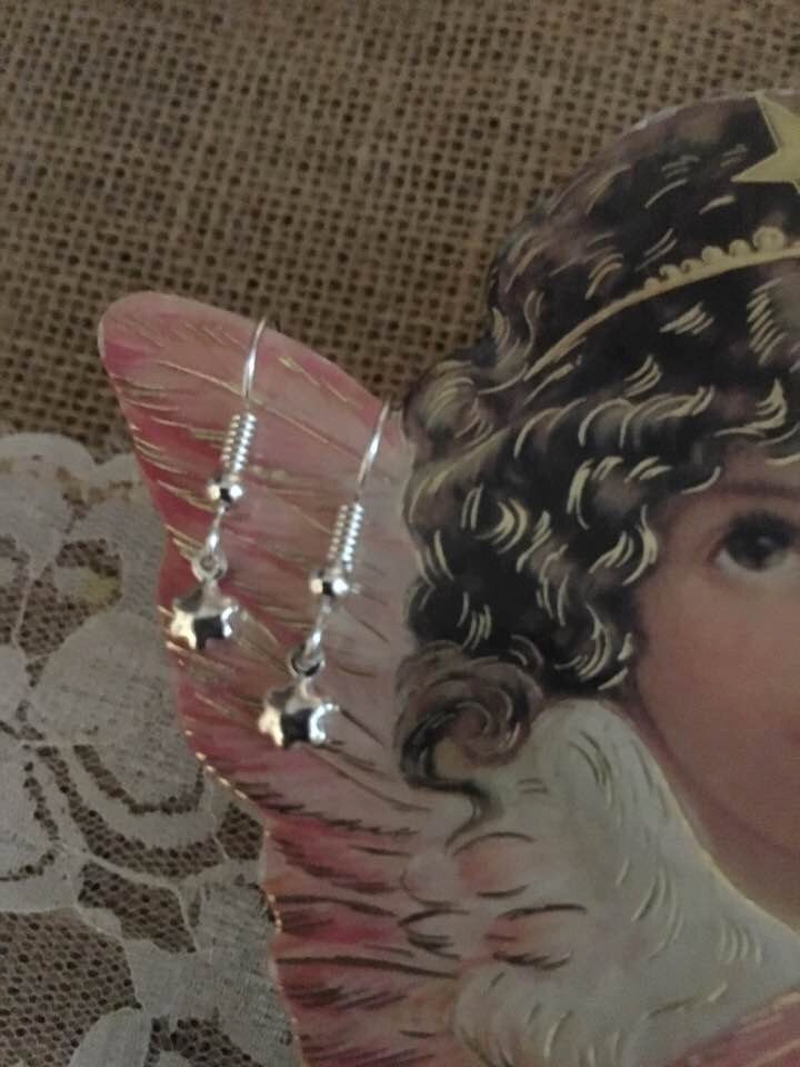 Sterling Silber Stern Ohrringe 300 von SandyNationJewelry