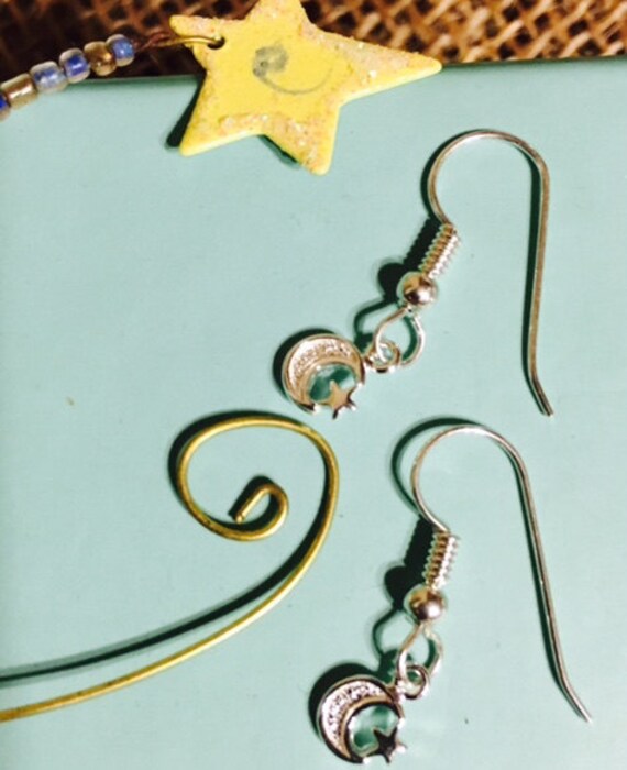 Sternschnuppe Sterling Silber Ohrringe 351 von SandyNationJewelry