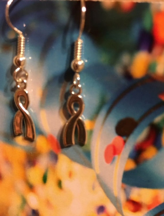 Survivor Ribbon Sterling Silber Ohrring 361 von SandyNationJewelry