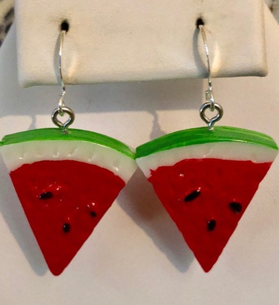 Wassermelonenscheibe Ohrringe 138 von SandyNationJewelry