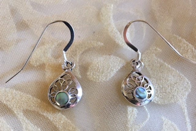 sterling Silber Abalone Ohrringe 457 von SandyNationJewelry