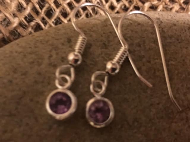 sterling Silber Amethyst Ohrringe 446 von SandyNationJewelry