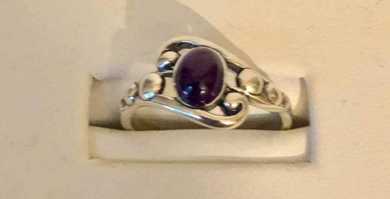 sterling Silber Amethyst Ring 935 von SandyNationJewelry