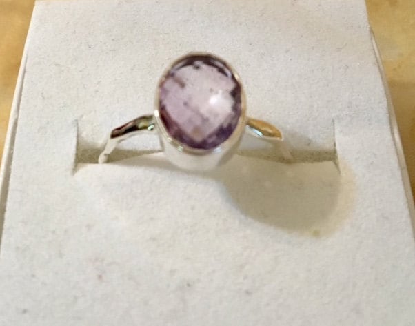 sterling Silber Amethyst Ring 990 von SandyNationJewelry