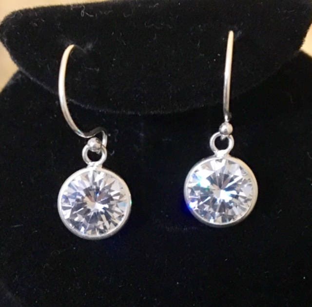 sterling Silber Cz Ohrringe 546 von SandyNationJewelry