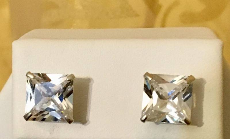 sterling Silber Cz Ohrringe 9 Mm 541 von SandyNationJewelry