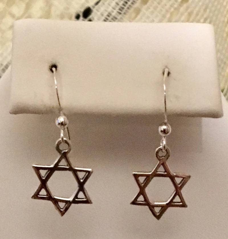 sterling Silber Davidstern Ohrringe 385 von SandyNationJewelry