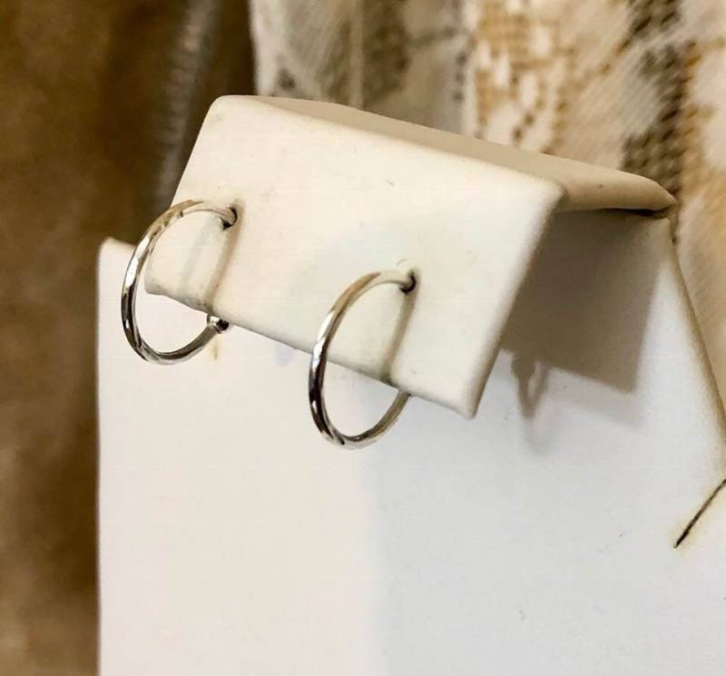 sterling Silber Diamantschliff Creolen 327 von SandyNationJewelry