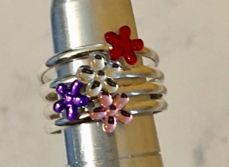 sterling Silber Flower Power Zehenringe - 4 Auswahlmöglichkeiten 994 von SandyNationJewelry