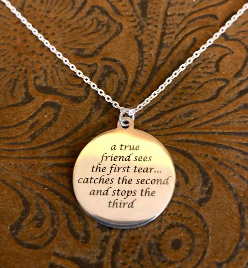 sterling Silber Freundschaft Halskette Ssn5 von SandyNationJewelry