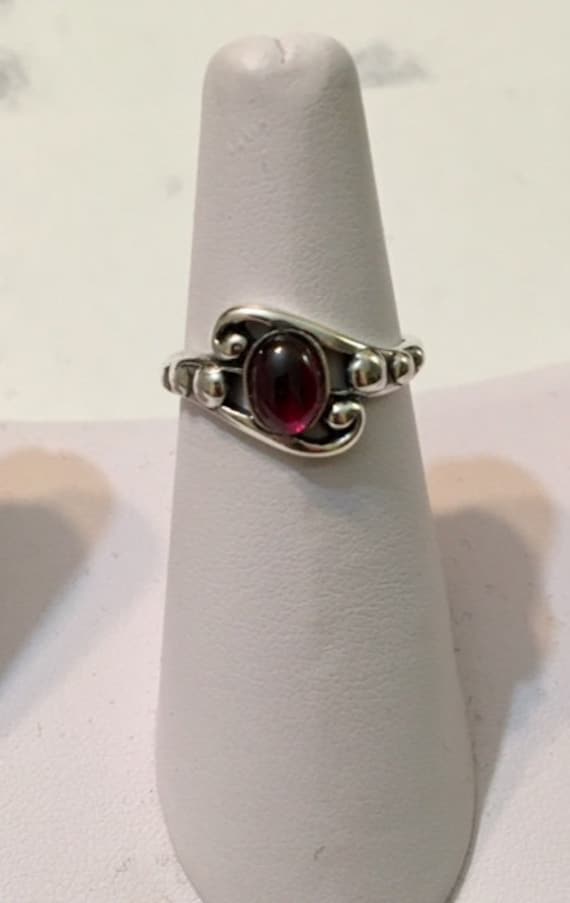 sterling Silber Granat Ring 939 von SandyNationJewelry