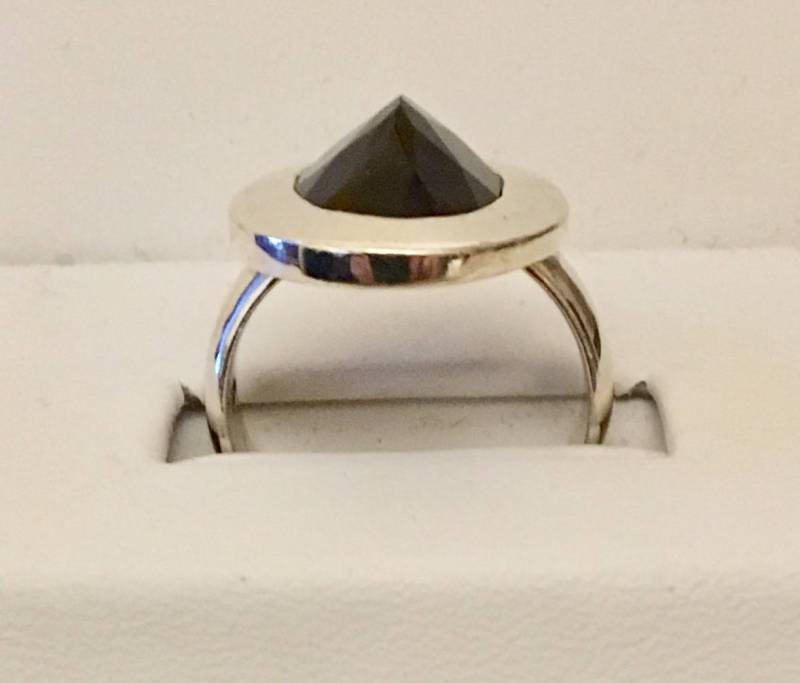 sterling Silber Granat Ring 954 von SandyNationJewelry