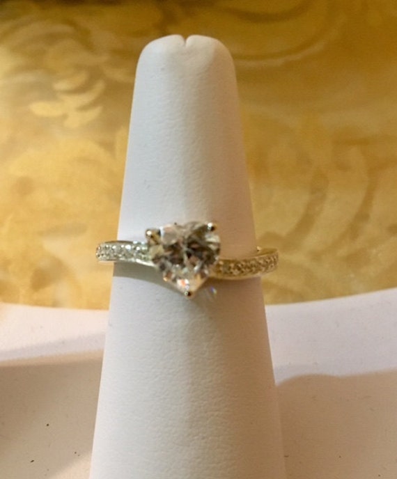 sterling Silber Herz-Ring 976 von SandyNationJewelry