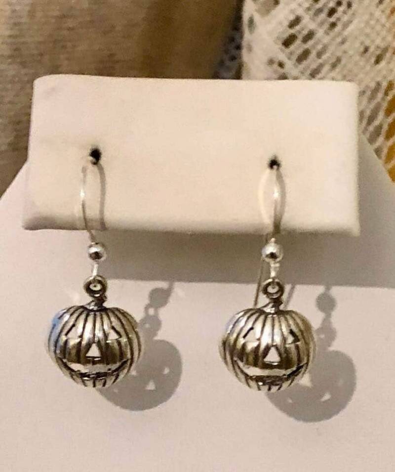 sterling Silber Jack O Lantern Ohrringe 336 von SandyNationJewelry