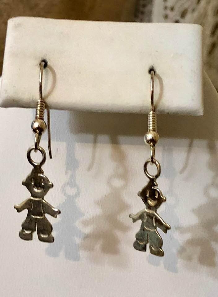 sterling Silber Kleiner Junge Ohrringe 330 von SandyNationJewelry