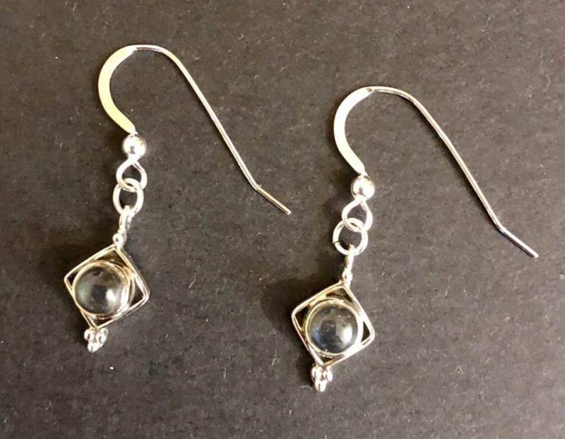 sterling Silber Labradorit Ohrringe 441 von SandyNationJewelry