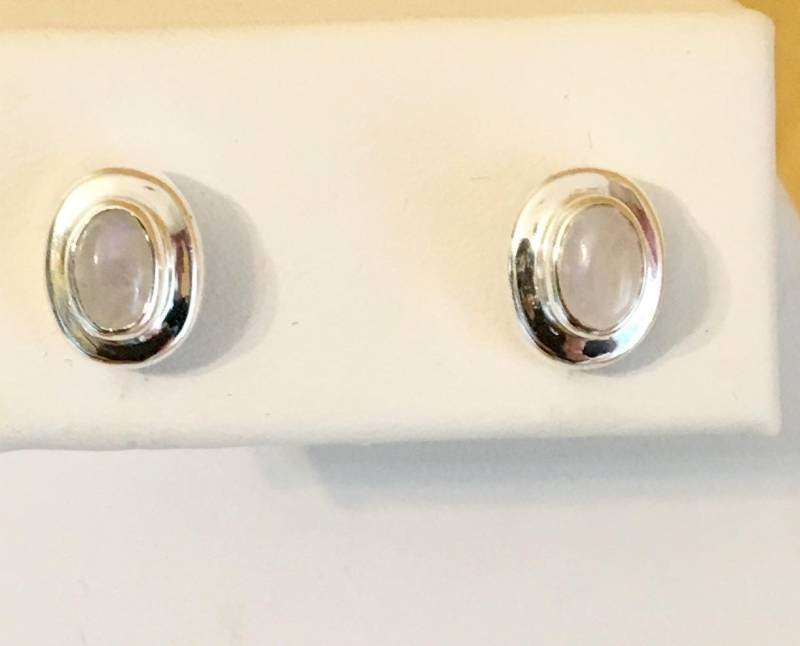 sterling Silber Mondstein Ohrringe 459 von SandyNationJewelry